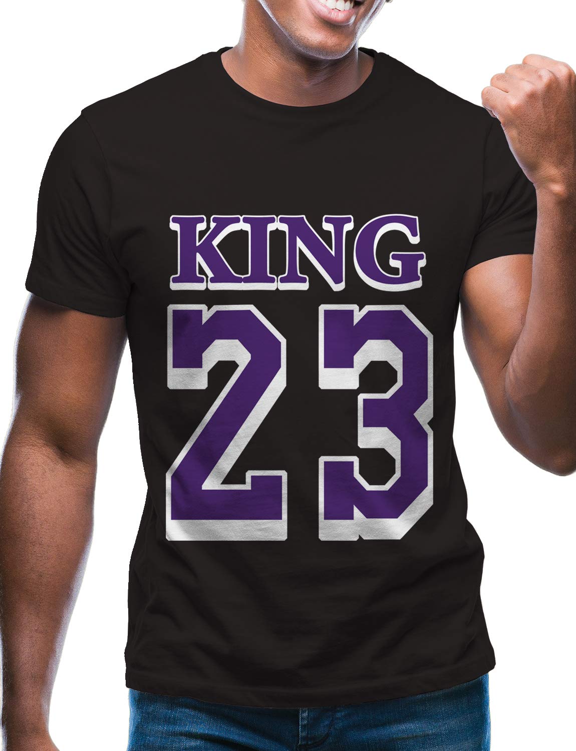 Swag Point100% Cotton Urban Streetwear Graphic Hoodie Tee Shirts, King-blk, S