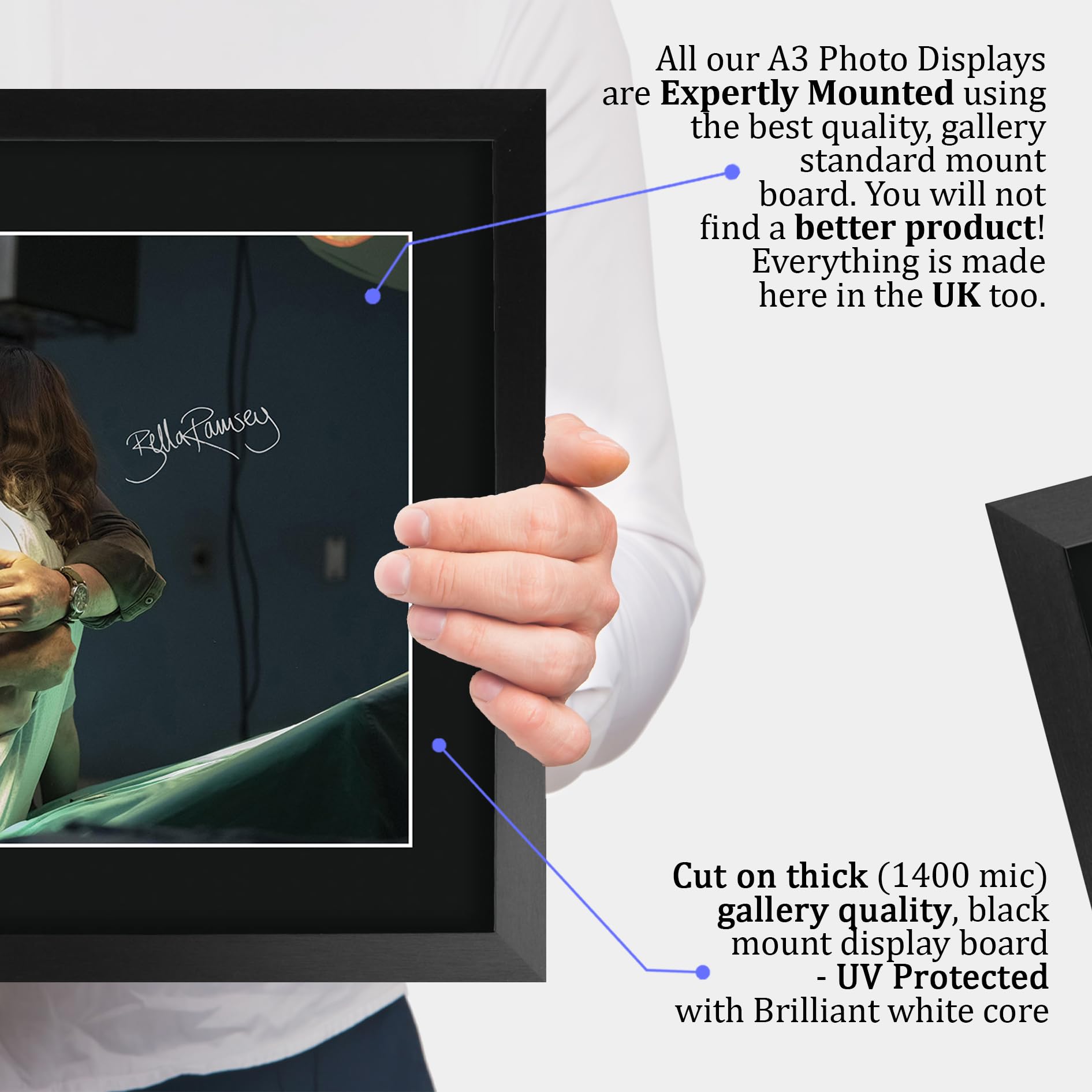 HWC Trading The Last Of Us Scene 1 Geschenke Gedrucktes Signiertes Autogramm Foto für Fans von Fernsehn Memorabilien - A3 Gerahmt