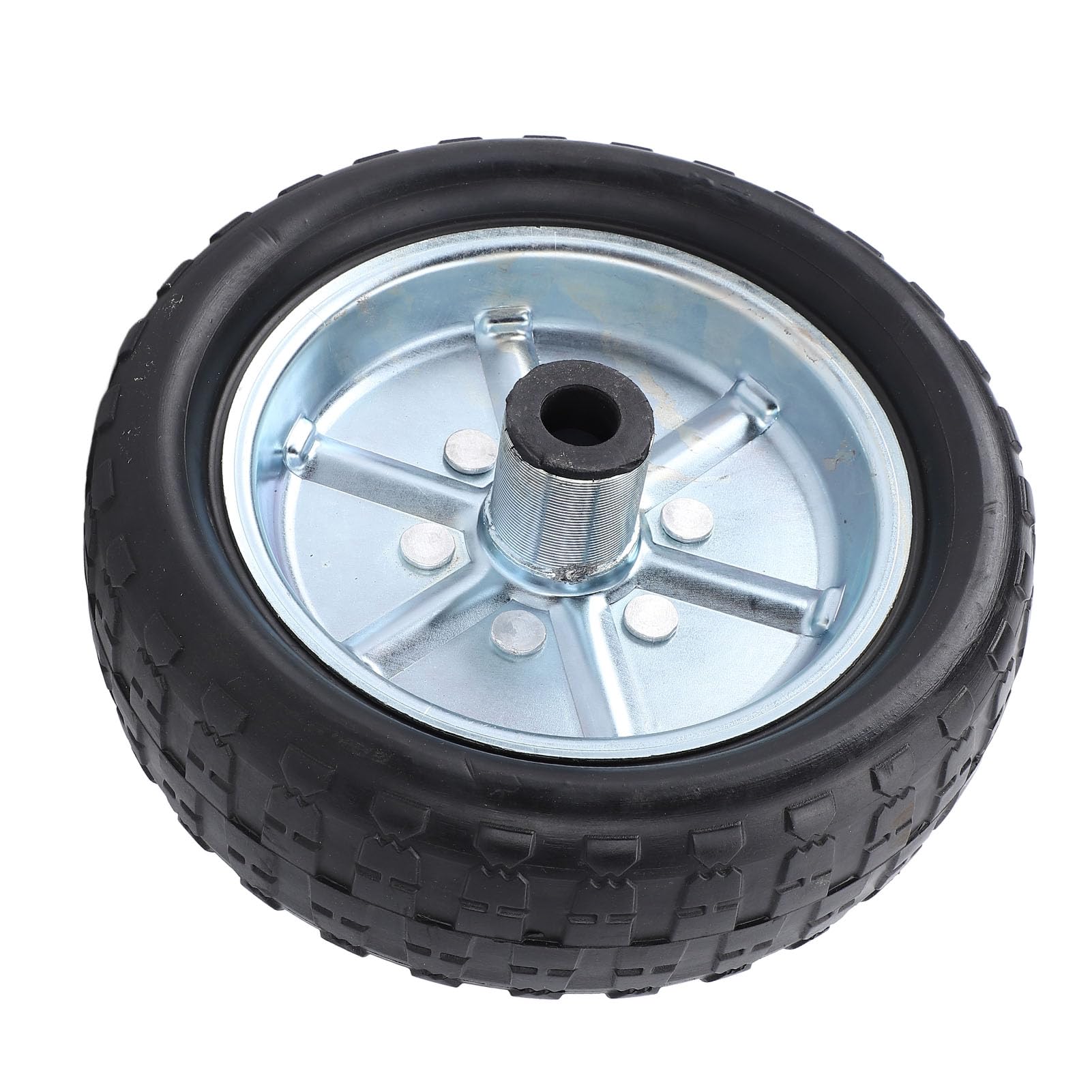 Alomejor 10-calowa Wymiana Koła Podnośnika Przyczepy Żelazna Guma Kółko Podnośnika Przyczepy 2000 Funtów Pojemność 20 Mm Otwór 84 Mm Szerokość Obręczy do Zastosowania Języka Kempingowej