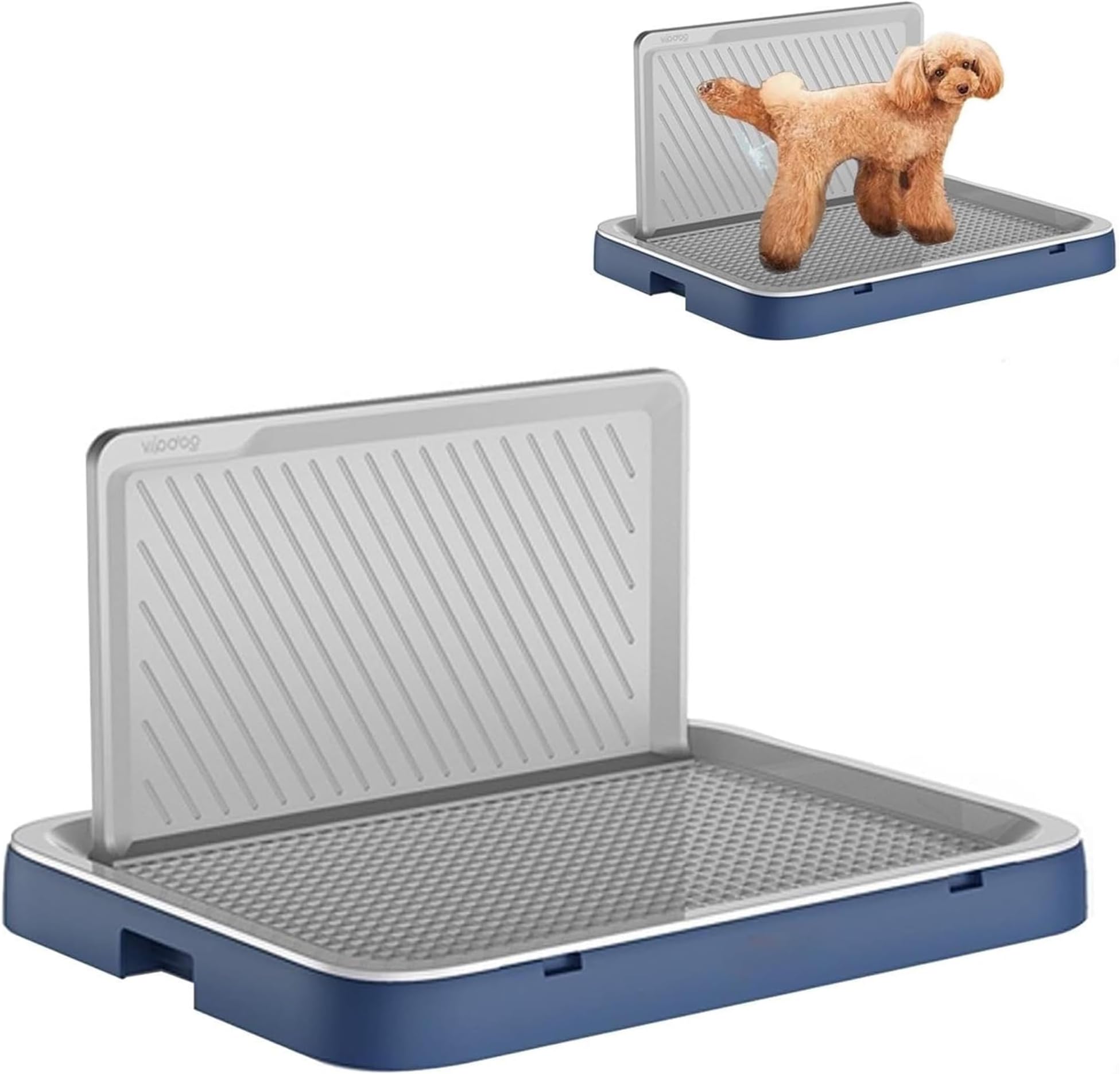 Dog Toilet for Training,Reusable Pee Pad Tray,Puppy Indoor Potty Training Pad Holder with Protection Wall, Keep Paws Dry and Floors Clean, Pet Toilet Potty Tray for Puppy & Cat