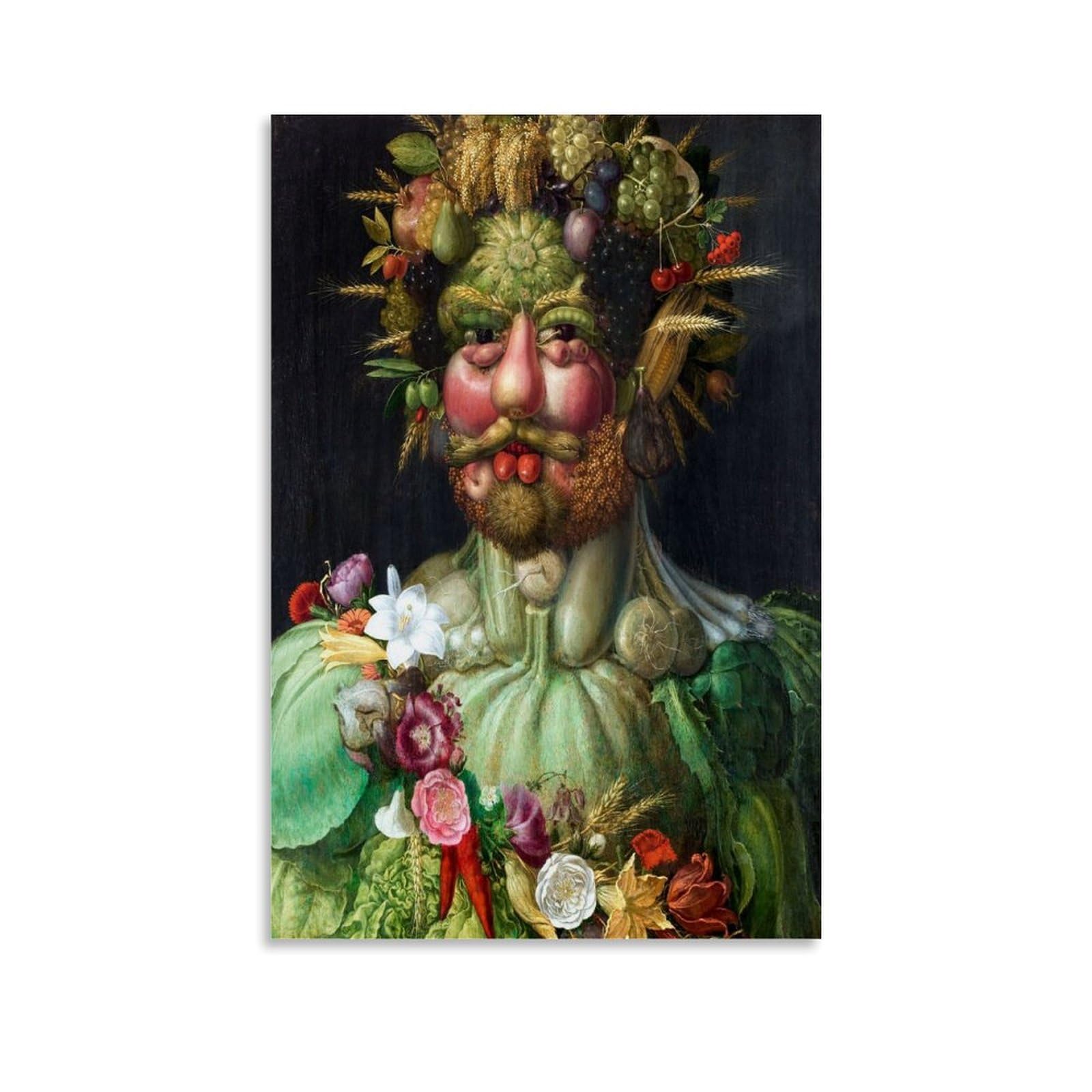 GAJUST Vertumnus Poster Vertumnus Painted by Giuseppe Arcimboldo in 1590., Canvas Print Art Poster; Unframe; 12x18inch(30x45cm)