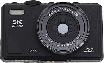 ▼5K デジタルカメラ UHD＆75MP　ULTRA HD　カメラ Amazon | デジタルカメラ 5K UHD 75MP、オートフォーカス トラベル