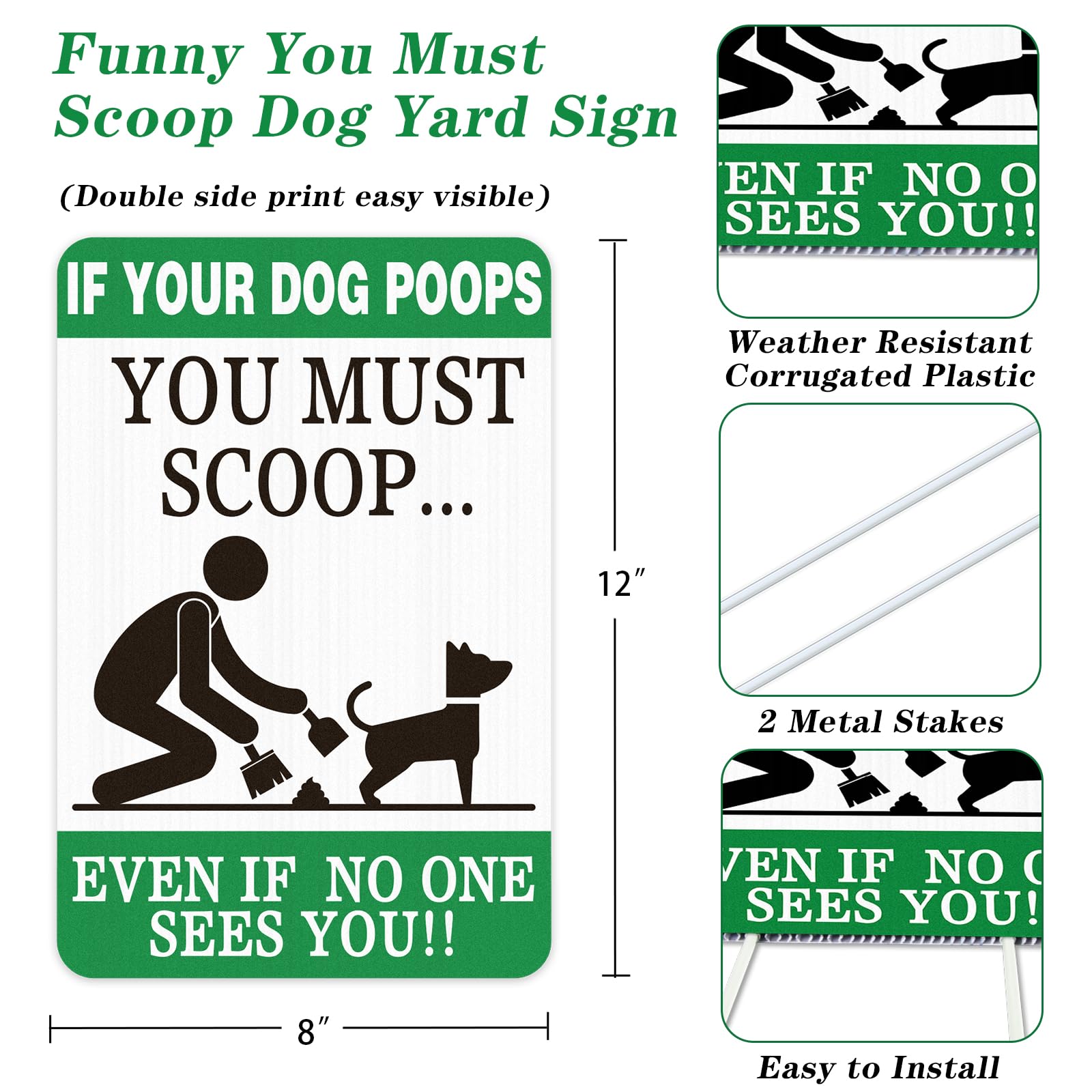 amazon-com-whatsign-no-dog-poop-sign-double-side-12-x-8-no-peeing-dog-signs-for-yard-keep-dogs-off-please-clean-pick-up-your-dogs-poop-yard-sign-with for Pick Up Your Dog Poop Sign Free Printable Pdf Amazon.com : WhatSign No Dog Poop Sign - Double Side 12