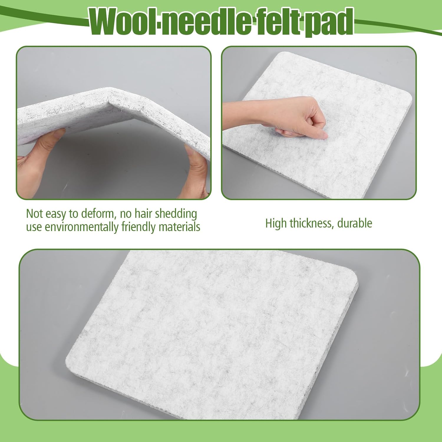 Matwsec Needle Felting Pad, 8×10 in Natural Wool Needle Felting Mat