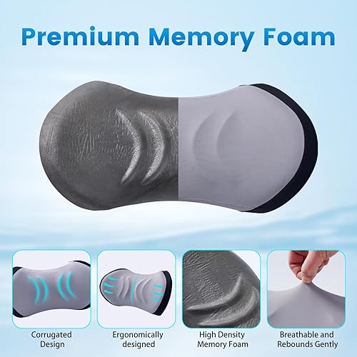 Miniatura 3 de FOUSUPDT Soporte de espalda para silla de oficina, almohada de apoyo lumbar para cama, asiento de automóvil y sofá, almohada lumbar ergonómica para