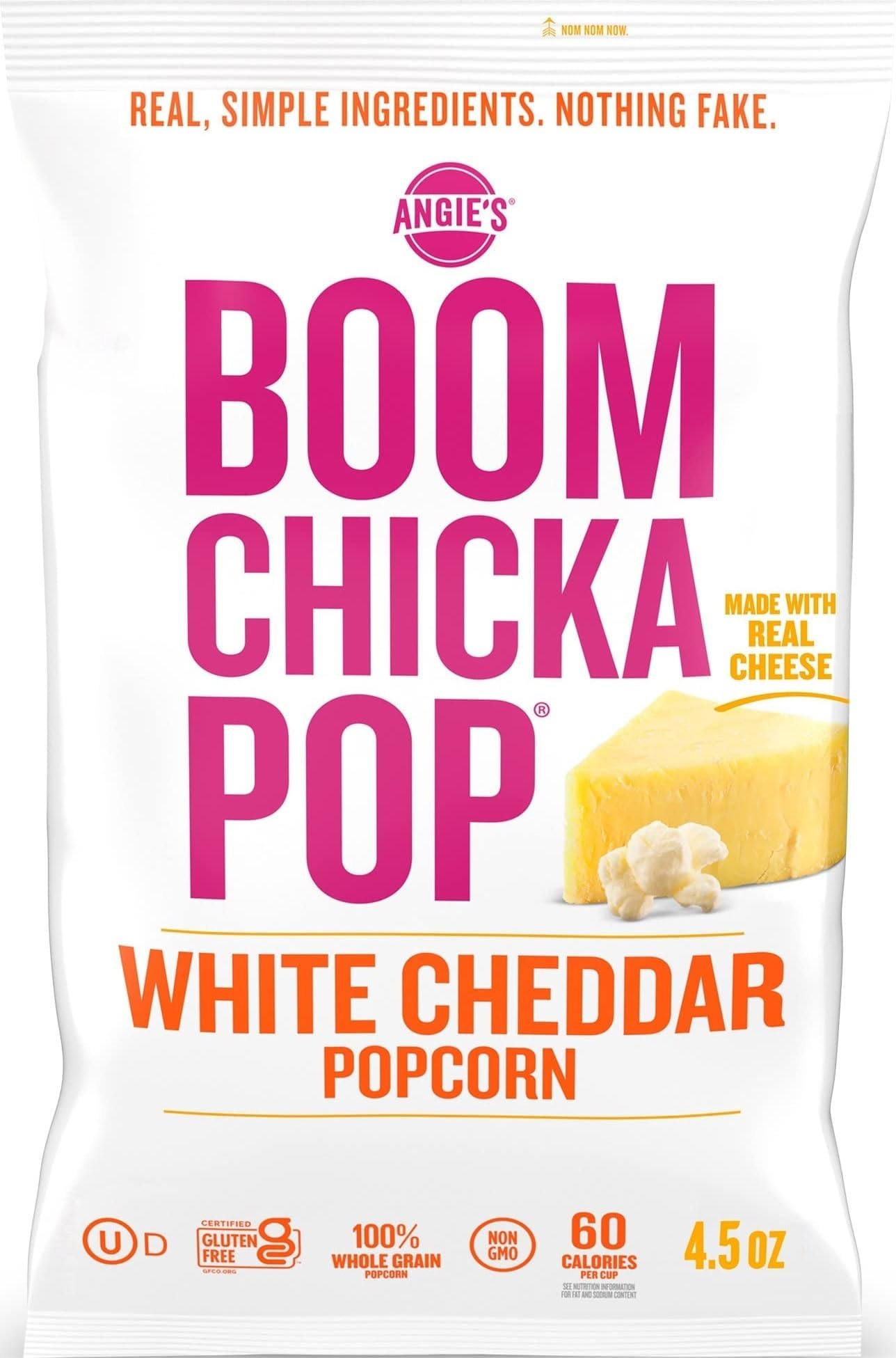Angie's BOOMCHICKAPOP White Cheddar Popcorn, 4.5 oz. Bag