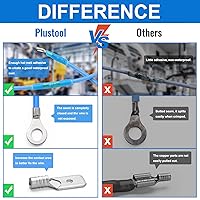 Vista 4 de 560 conectores de alambre termorretráctiles de grado marino, kit de conectores eléctricos de cobre rojo estañado, AWG22-10, multiusos, impermeables