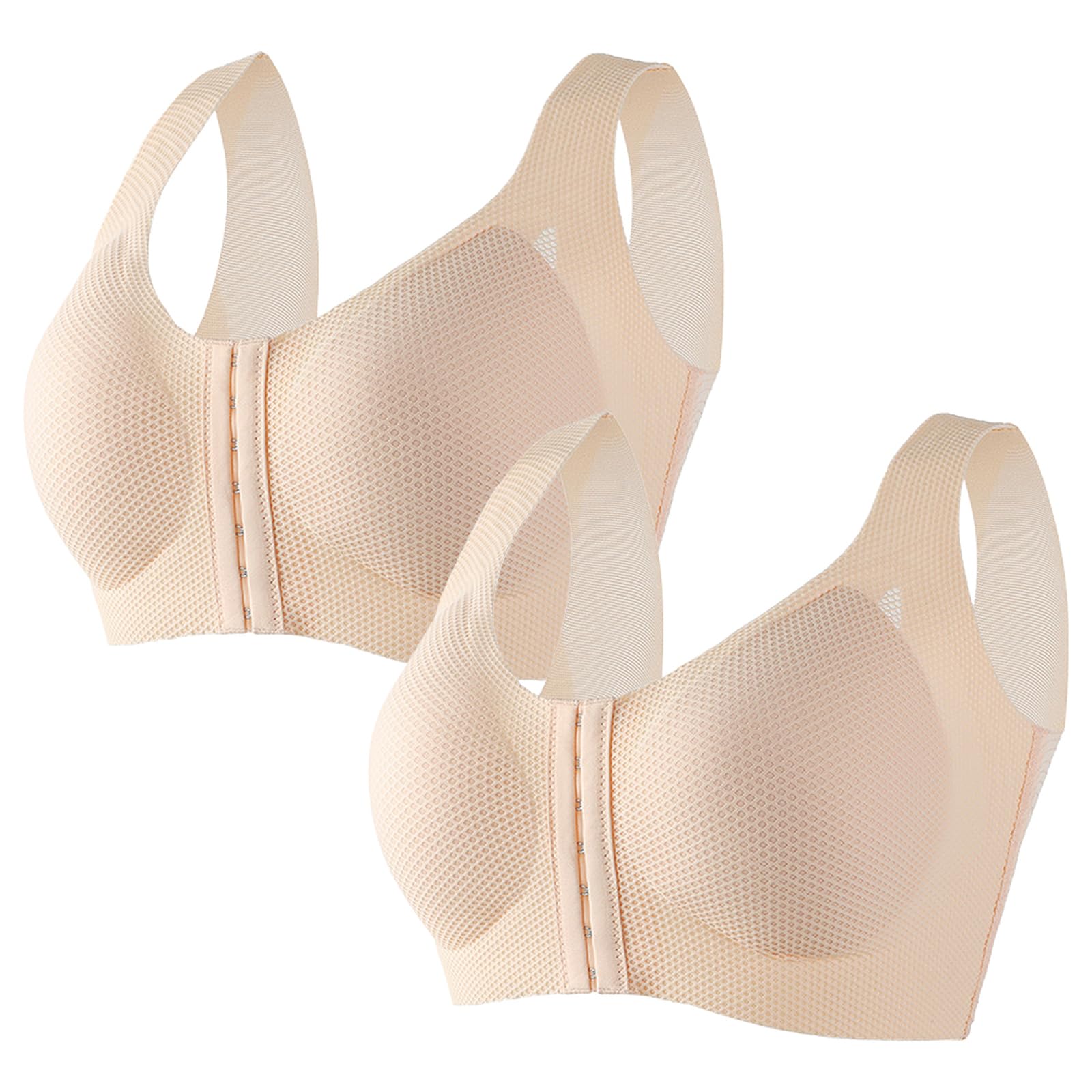 Brassiere Sport Femme Soutien Gorge sans Armature Classique Ouverture Devant Maintien Fort Grande Taille Soutien Gorge Push up rembourré