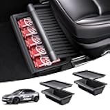 Wigoo Tesla Model Y Juniper Accessories Under Seat Storage Box Organizer [Firm Installation & Expand Storage] Upgraded Underseat Storage Tray with Lid for Model Y Juniper 2025~2026