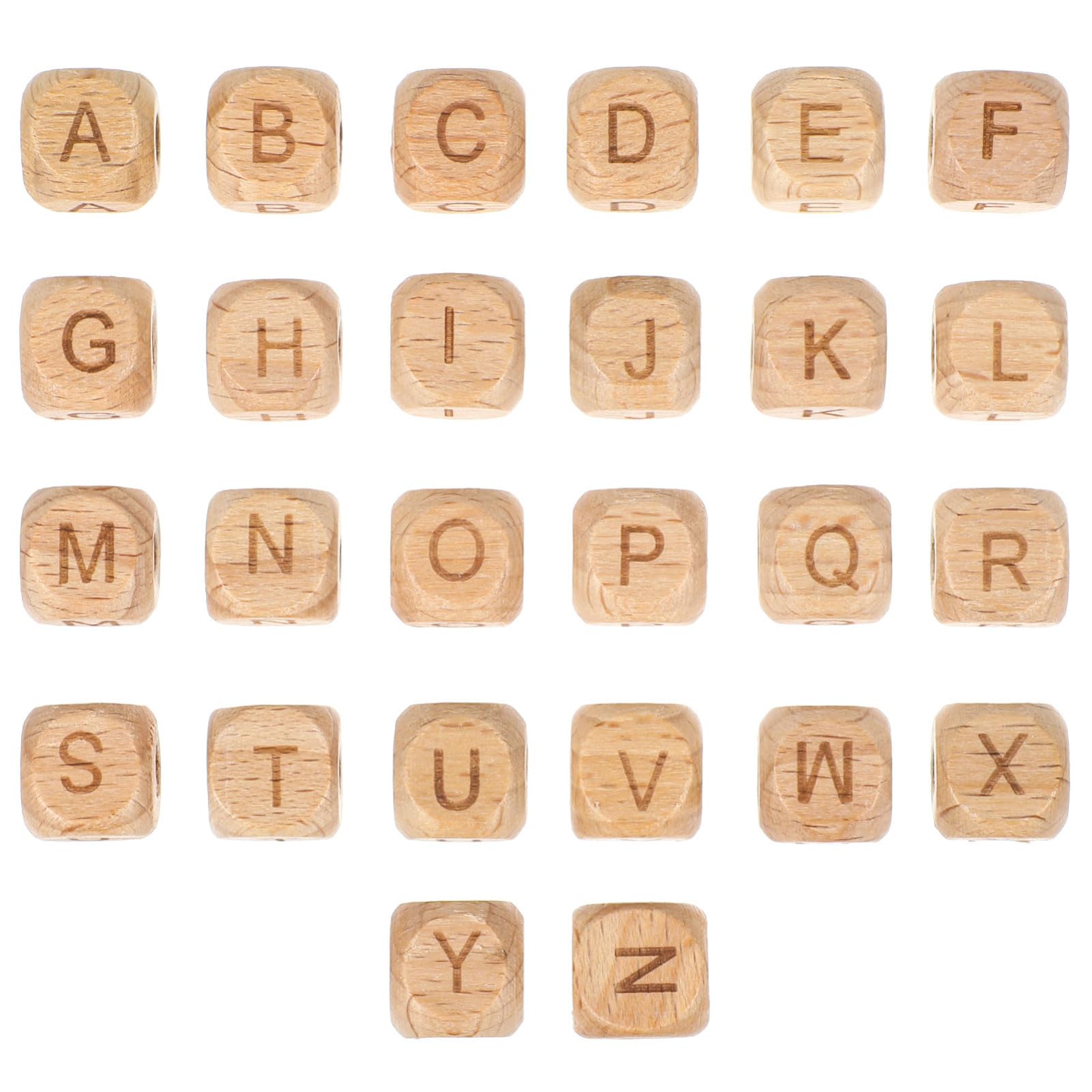 Angoily 260stücke Holzperlen mit Buchstaben Quadratische Kleine Buchstabenperlen für Schmuckherstellung und Diy-projekte Lose Alphabet-holzperlen zum Auffädeln
