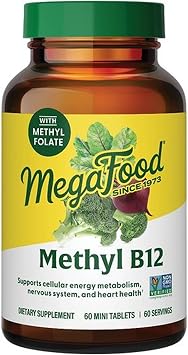 MegaFood Methyl B12, Cellular Energy Metabolism Support, 60 Mini Tablets