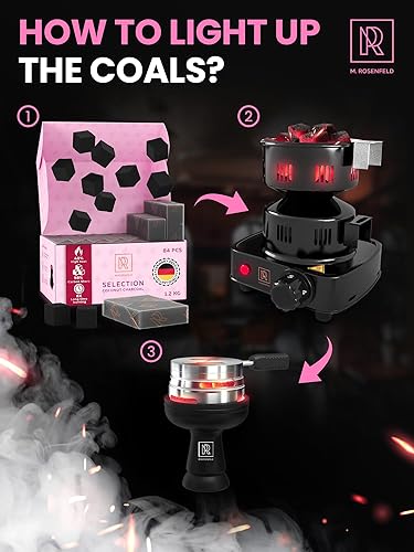 Miniatura 70 de Cachimba carbón de carbón de coco – Paquete XL 84 unidades y 2.6 lbs (2.6 libras) – Calidad premium 0.984 in (1x1x1 in) – 100% carbón de coco