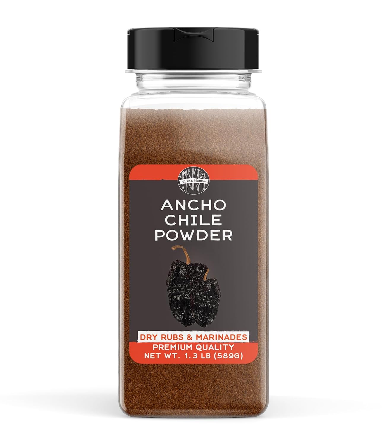 Birch & Meadow 1.3lb of Ancho Chile Powder, Spicy & Flavorful, Dry Rubs & Marinades