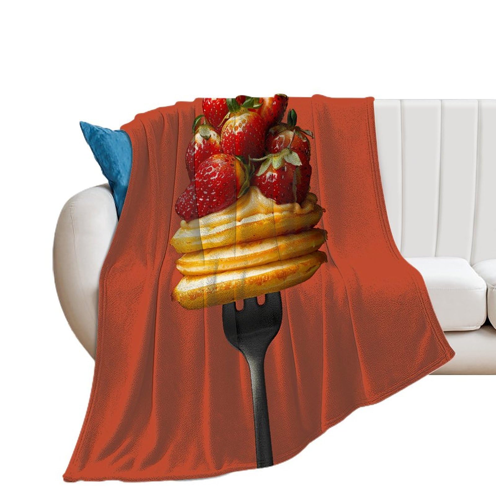 Couverture douce motif pâtisseries 127x101 cm, le cadeau idéal pour gâter vos proches avec amour