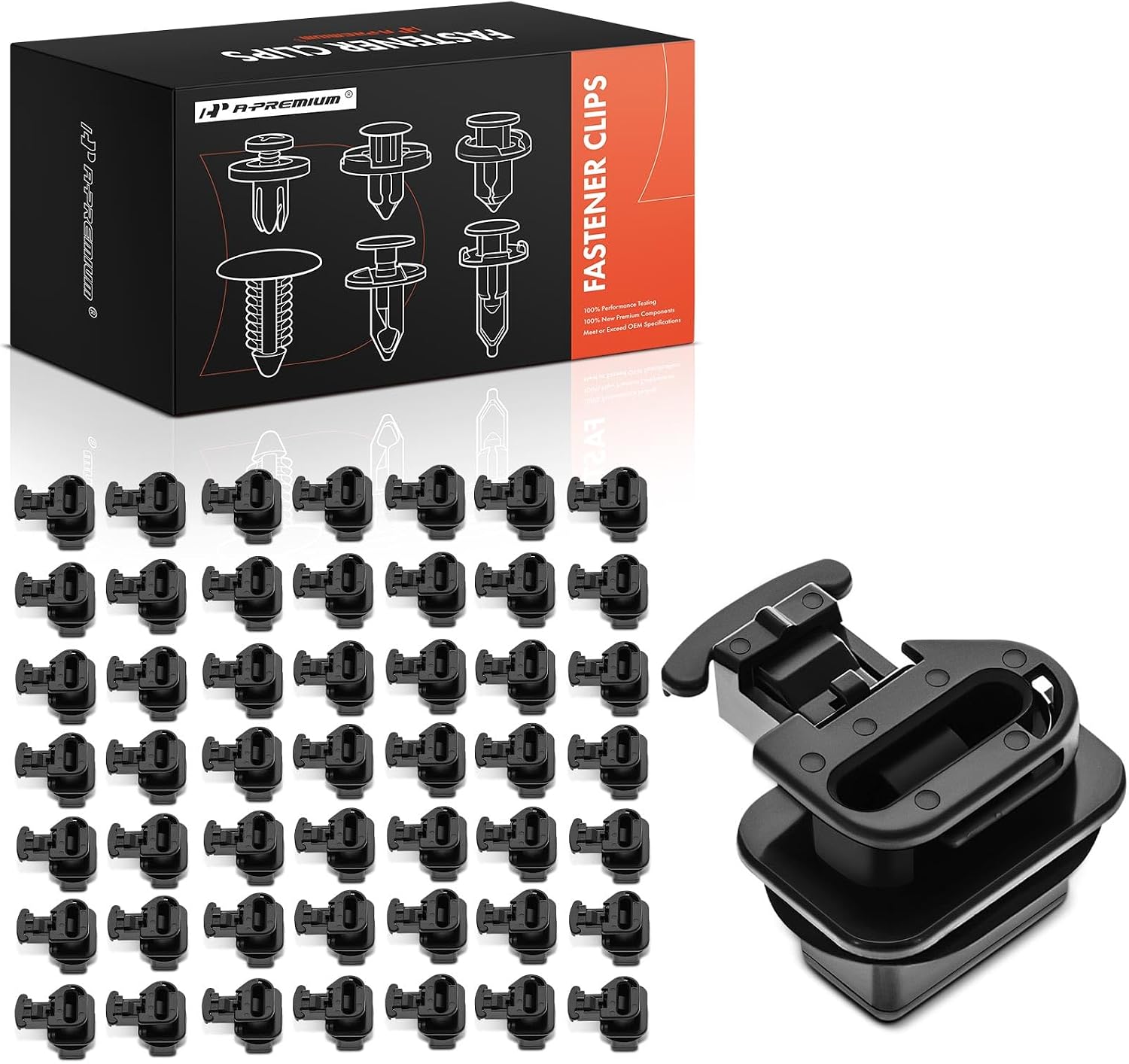 A-Premium Rear Seat Cushion Pad Car Retainer Fastener Push Pin Clips Compatible with Honda Accord 2003-2012, Accord Crosstour 2010-2011, Insight 2010-2014, Acura TL 2004-2013, TSX 2009-2014, 50PCS