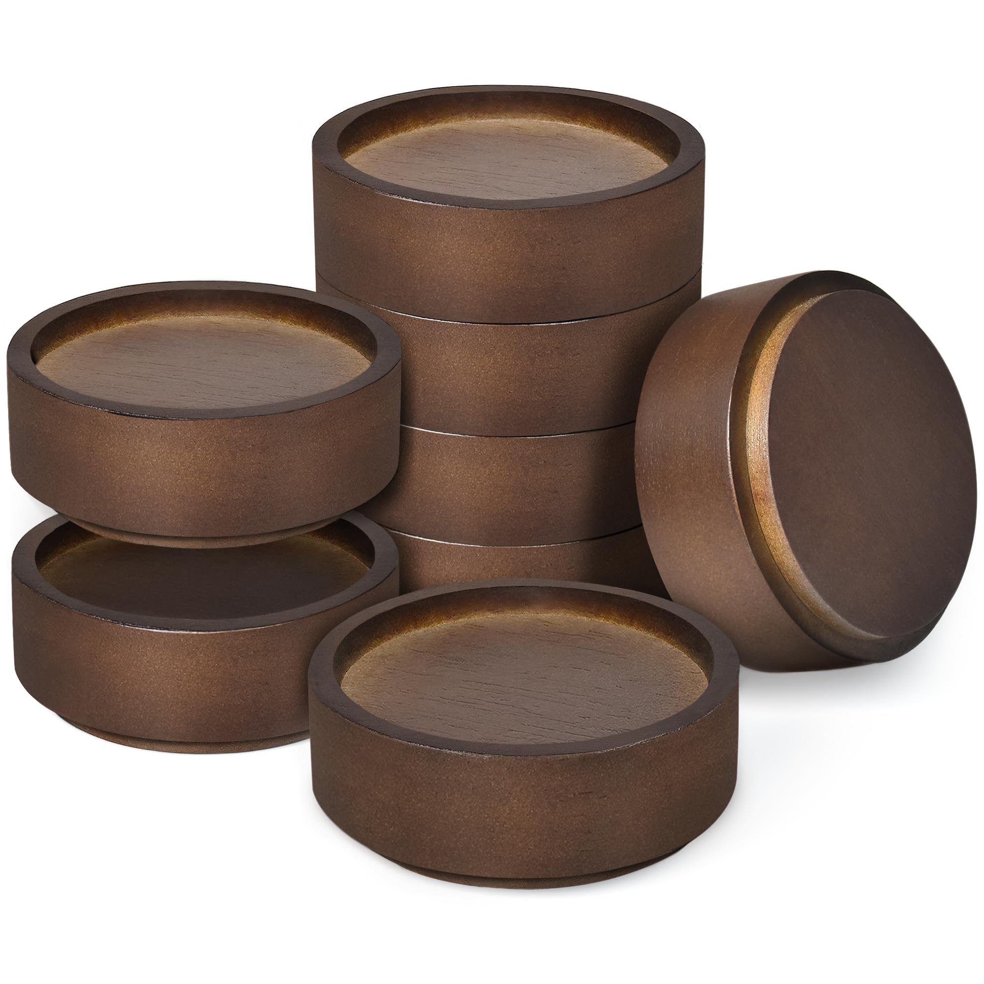 Photo 1 of Sopicoz Wood Bed Risers, Heavy Duty Wood Blocks, 1 inch Stackable to 2 inch 3 inch 4 inch High, Furniture Risers for Couch Sofa Cabinet Ottoman End Table (8 pcs Round)