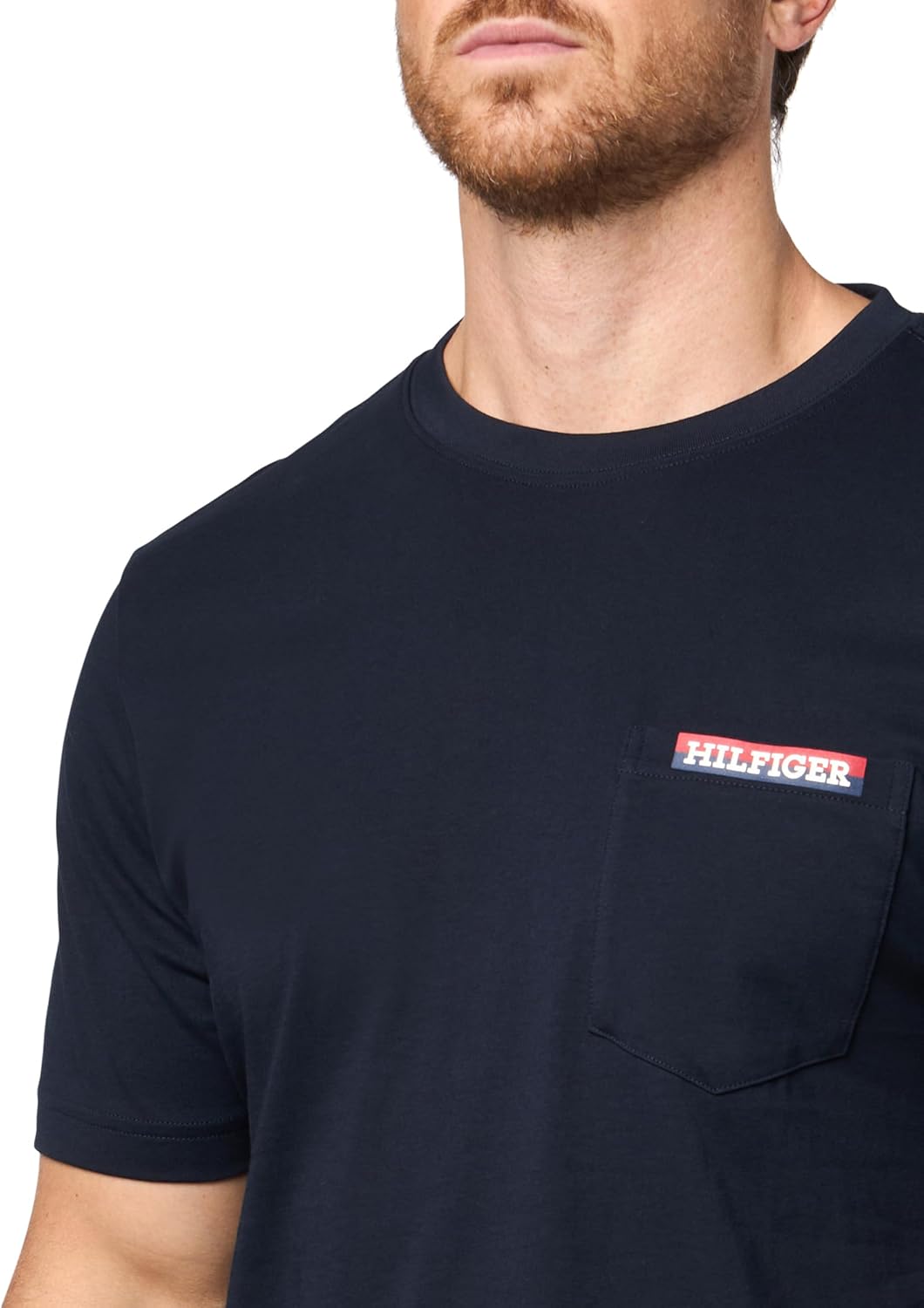 Tommy Hilfiger Mens Short Sleeve Cotton Graphic T-Shirts with Pocket and Logo - Image 3