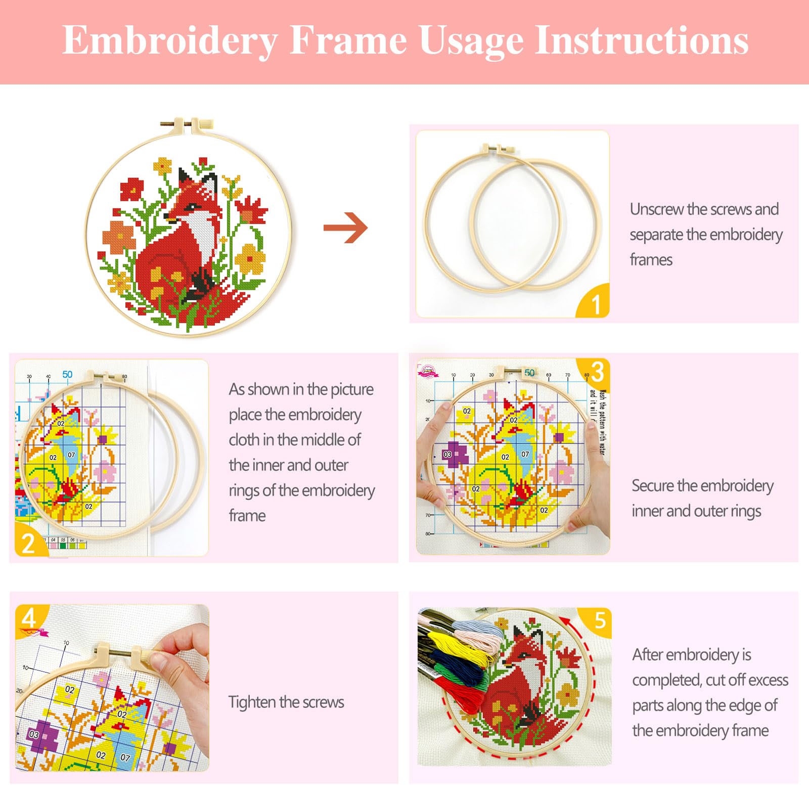 Woodland Animal Cross Stitch Kits - Beginner Friendly -8 Woodland Animal Cross Stitch Kits - Beginner Friendly -8