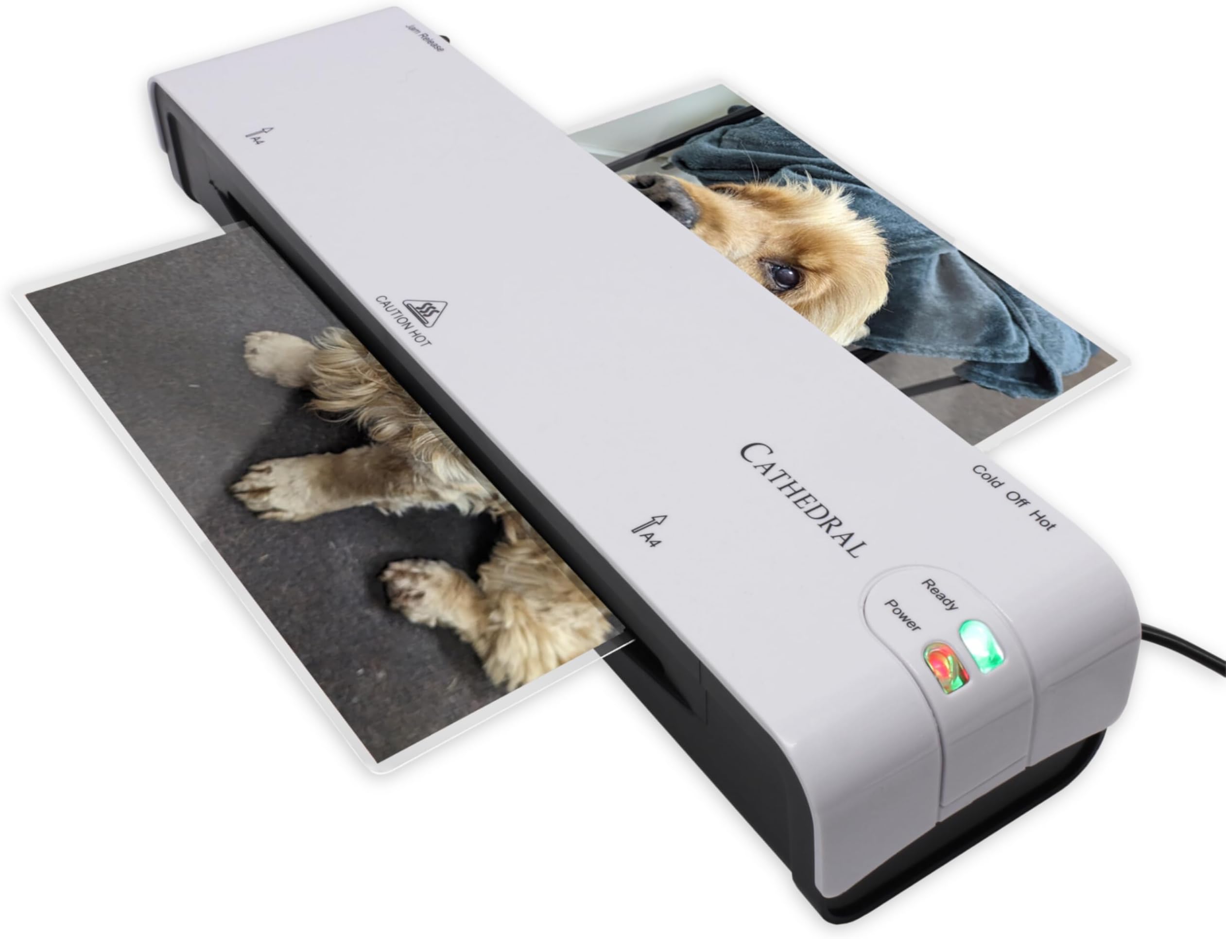 Cathedral Products A4 Laminator - with Fast Warm Up & Jam Release - White