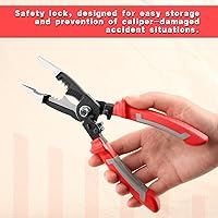 Vista 6 de Alicates multifuncionales 6 en 1 para electricista de 8 pulgadas, alicates de punta larga con pelacables, cortador de aguja, alicates de nariz