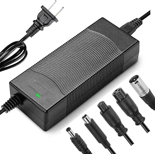 29.4V 2A/ 1A Fast Charger 5 Plugs Universal for 7S 24V/ 25.2V/ 25.9V Lithium Battery Power Chair Mobility Scooter Electric Wheelchair Pride Gotrax Hover-1 Jetson Swagtron etc (NOT for 36V/42V!)