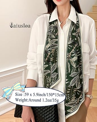 Purse Scarf For Handbags Head Scarves For Women's Hair Bags Scarfs Long Skinny Scarves Fashion Silky