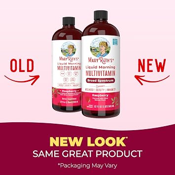 MARYRUTH'S Liquid Morning Multivitamin for Women, Men & Kids, 32 Servings | Vitamin A C D E B6 B12 Biotin Zinc, Beauty, Vegan, Non-GMO, Gluten Free