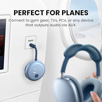 Avantree SoundJet R1 - Airplane Bluetooth Adapter for AirPods, 25H