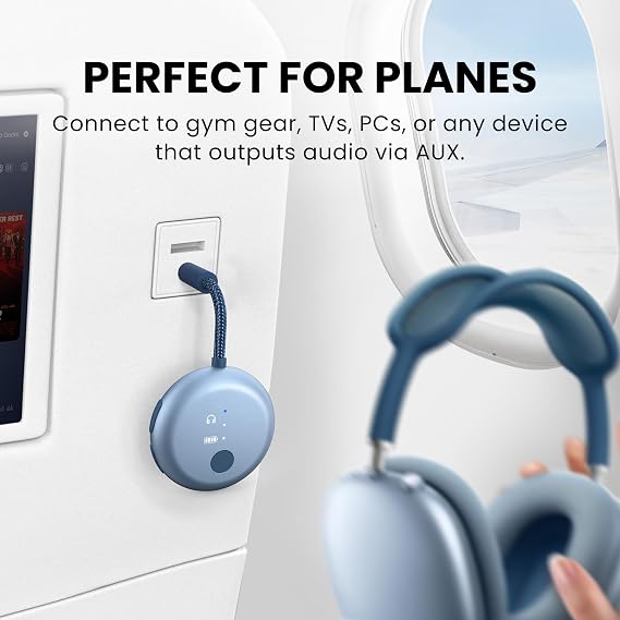 Avantree SoundJet R1 - Airplane Bluetooth Adapter for AirPods, 25H