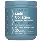 Multi Collagen Bio-Peptides Powder | 22oz | Advanced with Hyaluronic Acid and Vitamin C | 10 Super Types of Collagen | Superior Absorption | Grassfed Protein Supplement