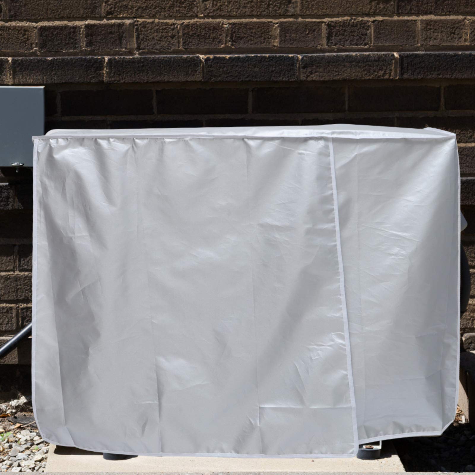 SOLUSTRE 2st Klimaanlagenabdeckung Abdeckung Der Zentralen Klimaanlage Klimaabdeckungen Für Den Winter Fenster Schutz Abdeckung Luft Draussen Silberbeschichtetes Polyester Einheit