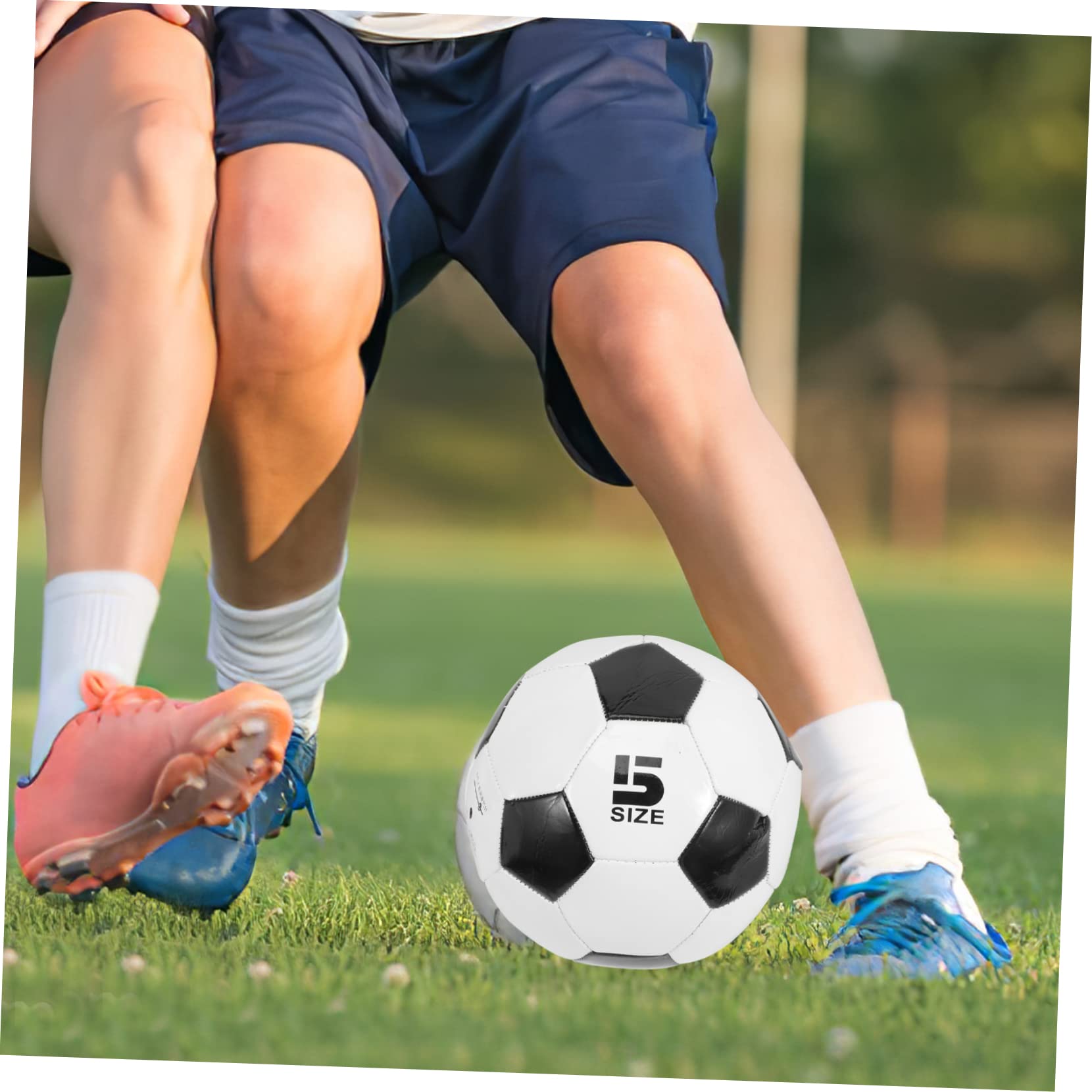 Toyvian 6 Balones de Fútbol de PVC Tamaño 5 para Entrenamiento Infantil, Resistentes al Desgaste Buen Tacto para Práctica en Campo
