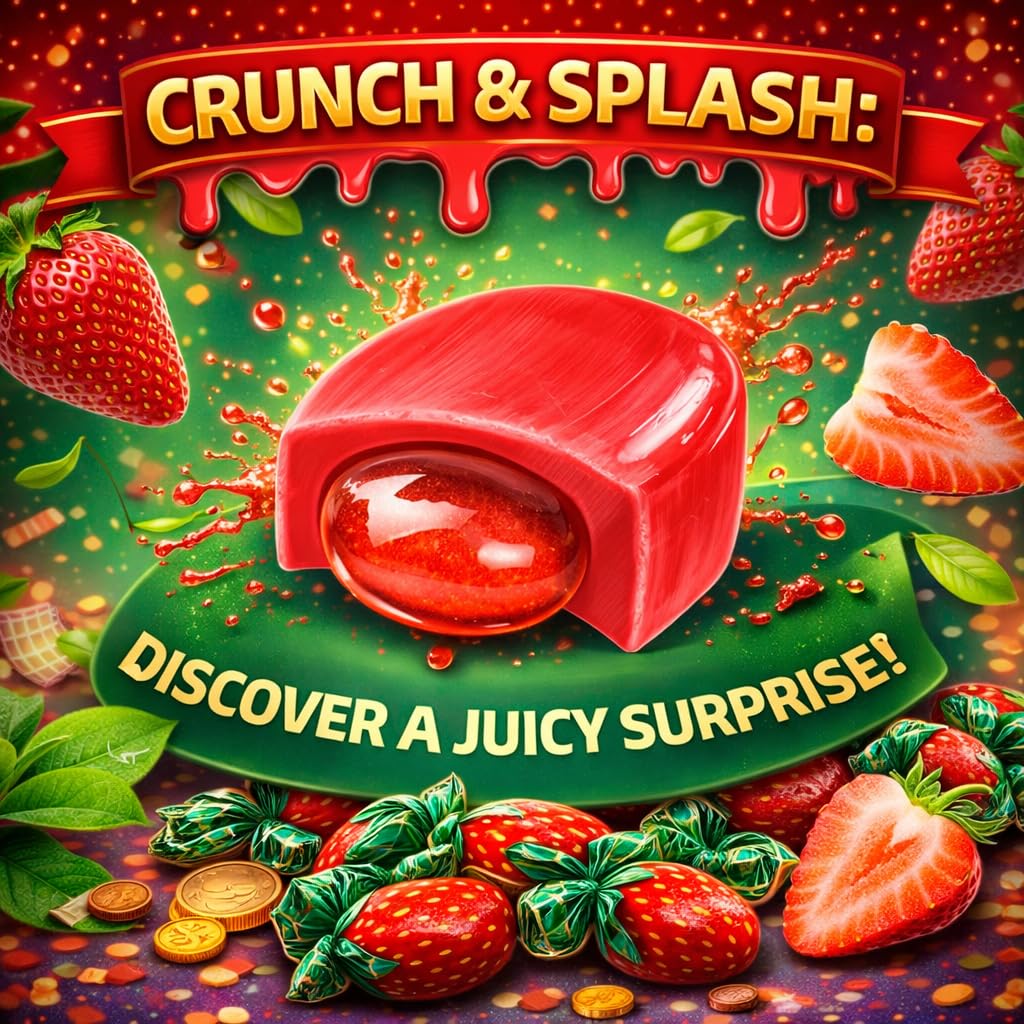 Strawberry Filled Bon Bon Candy | 4 LB Bulk Value Bag | – Individually Wrapped Fruit Hard Candies with Juicy Center, for Pinata Stuffers, Party Treats & Candy Buffet Favors