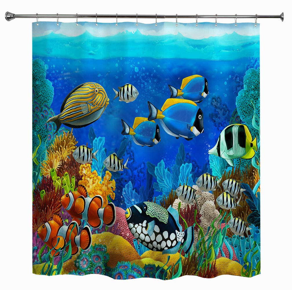 Tropical Fish Shower Curtains Curtains & Drapes