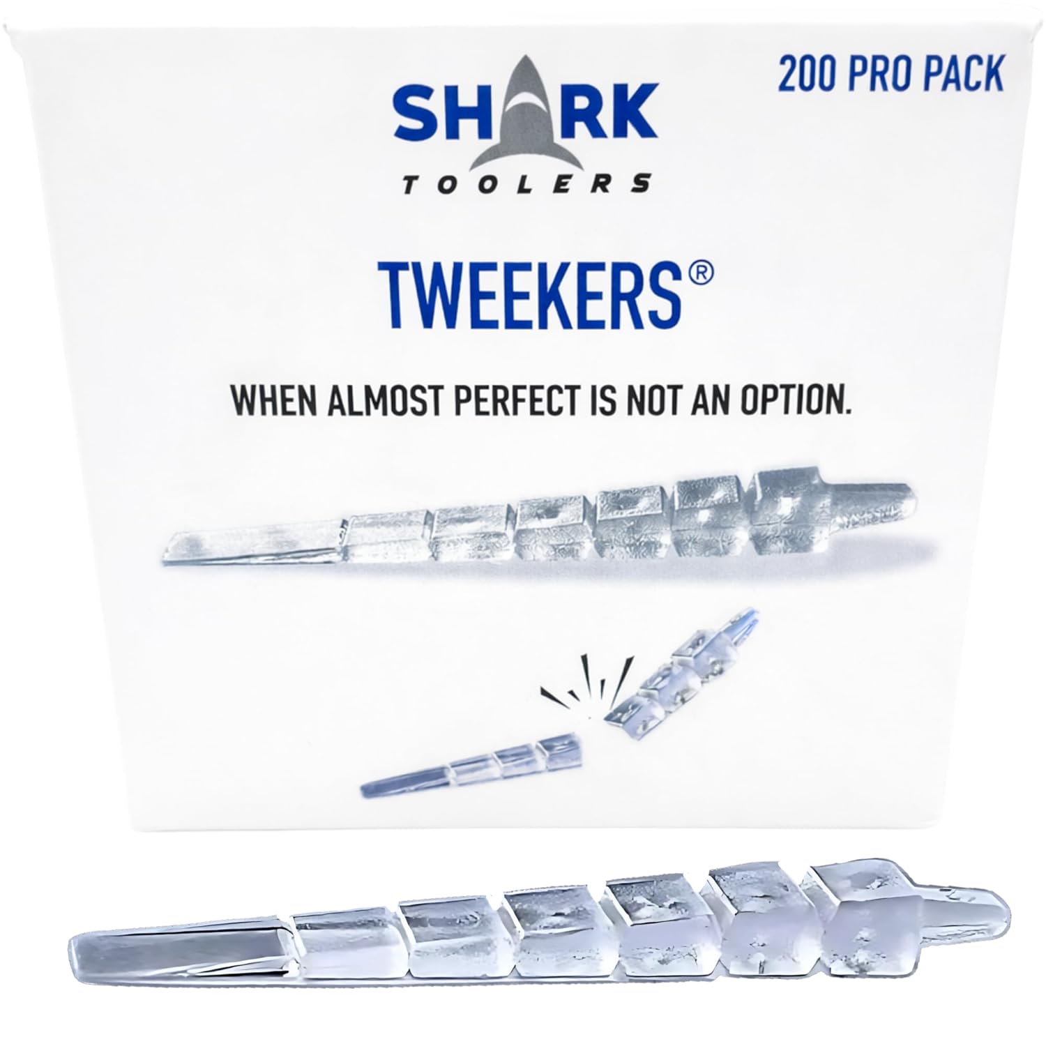 Tweekers Transparent Shims – Invisible Precision Leveling Wedges for Cabinets, Baseboards, Countertops & Toilets – Professional Finish Carpentry Tool – Interior Home Install – 200 Pack