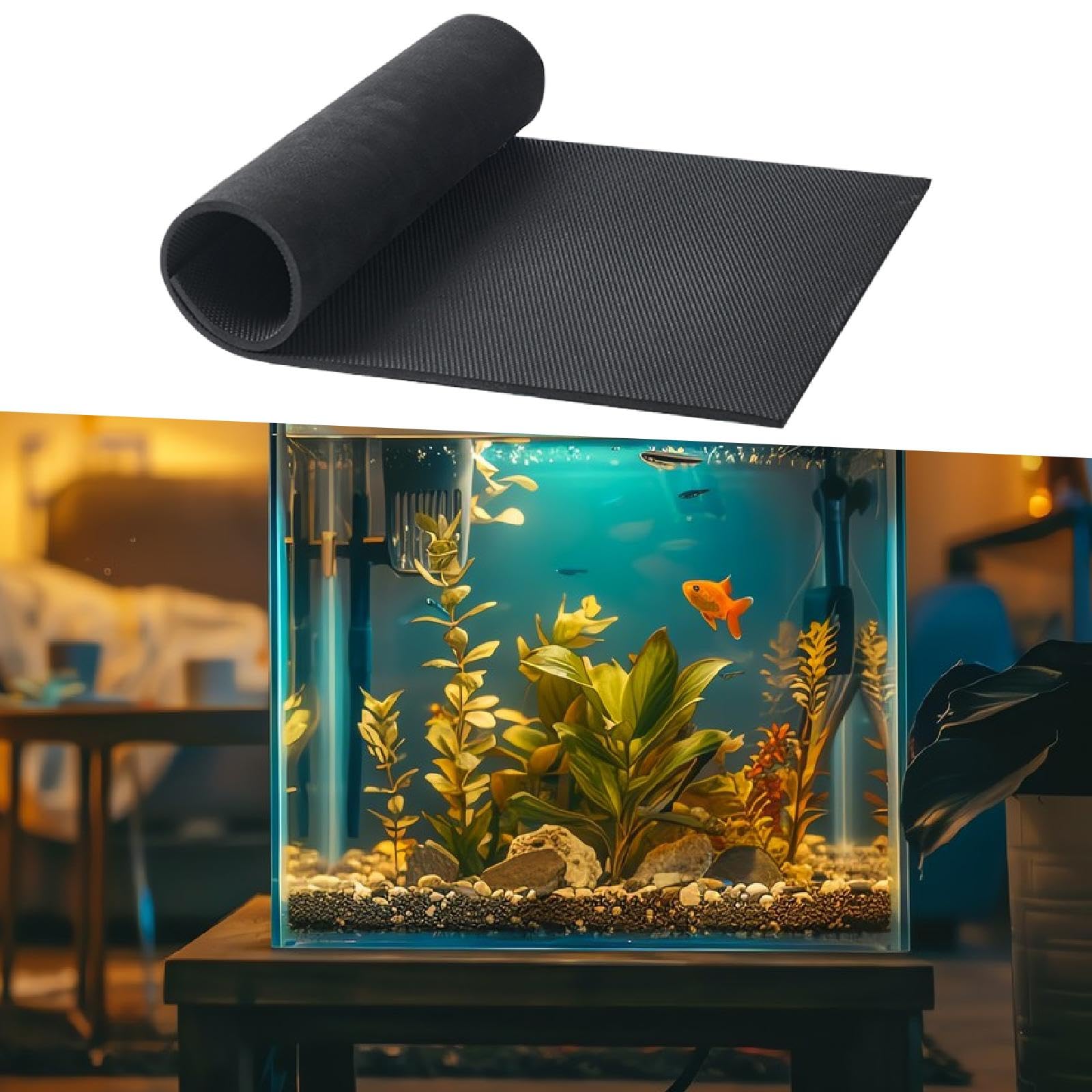 Baoblaze Tappetino livellante per Acquario, Tappetino per Acquario, Ammortizzante, Antiscivolo, assorbe Le Vibrazioni, Accessori per vasche in Eva, Cuscino di, 60x30 Cm