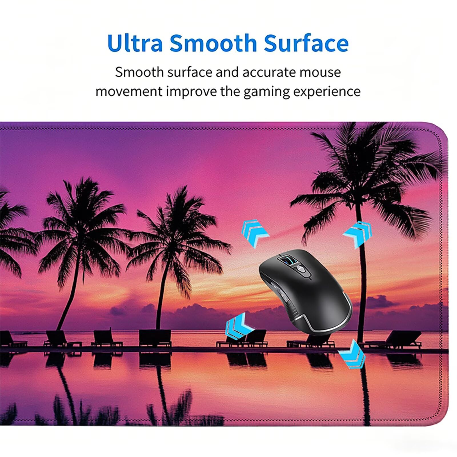 Tappetino Mouse Gaming, 900x450mm Tappetino Mouse XXL Viola 0c0-778