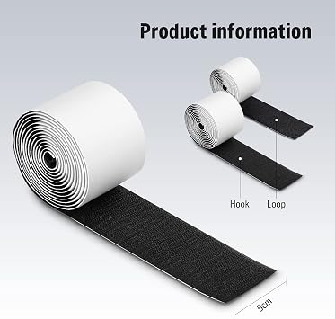 Donner Pedalboard Pedal Tape,Guitar Pedal Board Mounting Tape Length 2M Width 5CM Hook + Loop