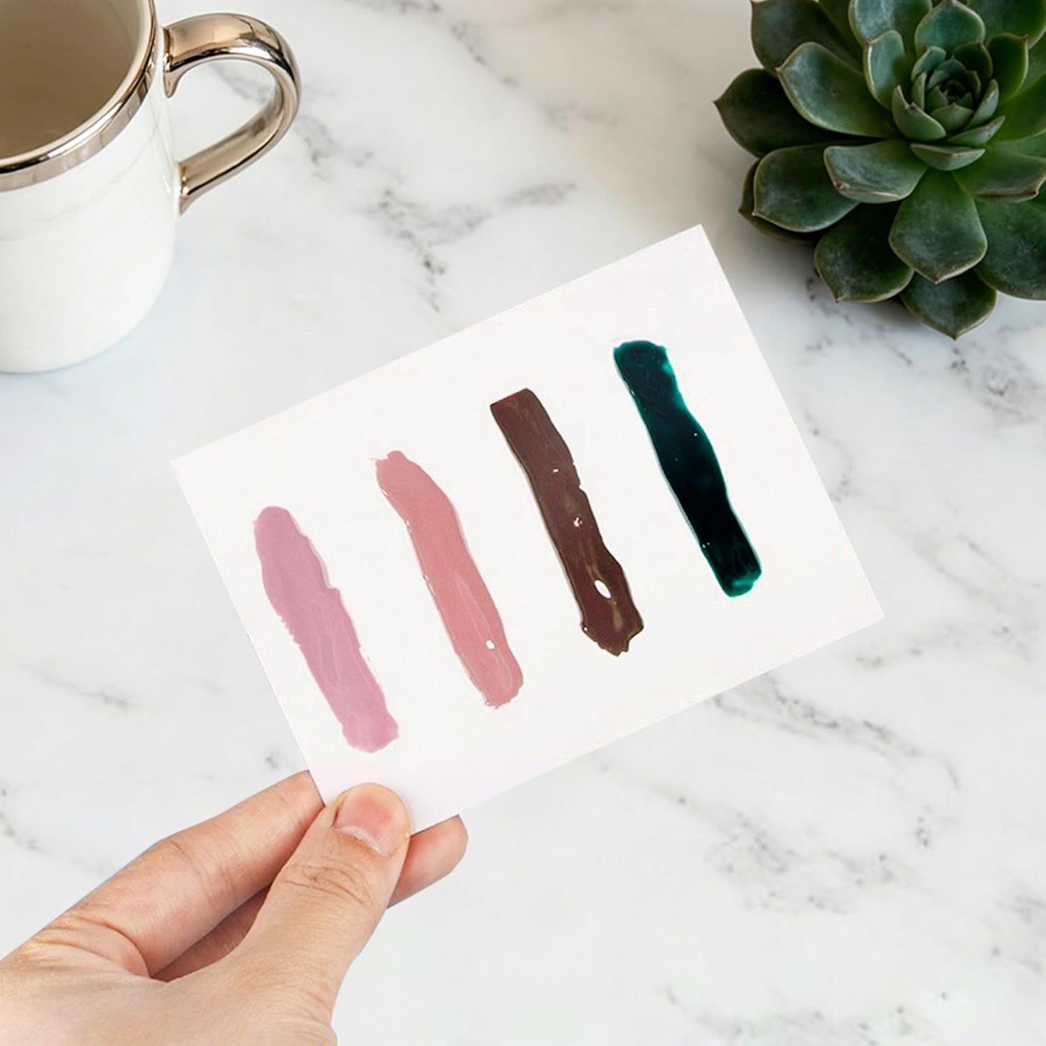 100 Pcs Disposable Nail Polish Palette Paper - Portable Waterproof Art Mixing Tool With Stirring Rod for Gel Polish and Makeup 2.99x5.04 inch