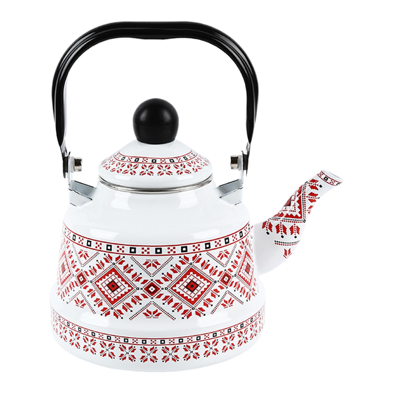 Théière émaillée rétro 2,5 l pour plaques de cuisson et camping nomade
