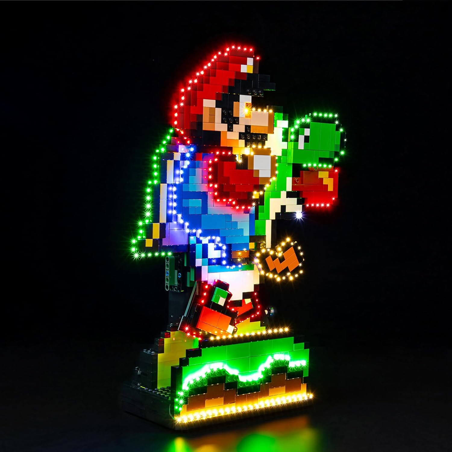 Kyglaring LED Light Kit Compatible with Lego 71438 Set, Lighting Accessories for Super Mario World: Mario & Yoshi Nintendo Model Set, Lights Only, Classic Version.