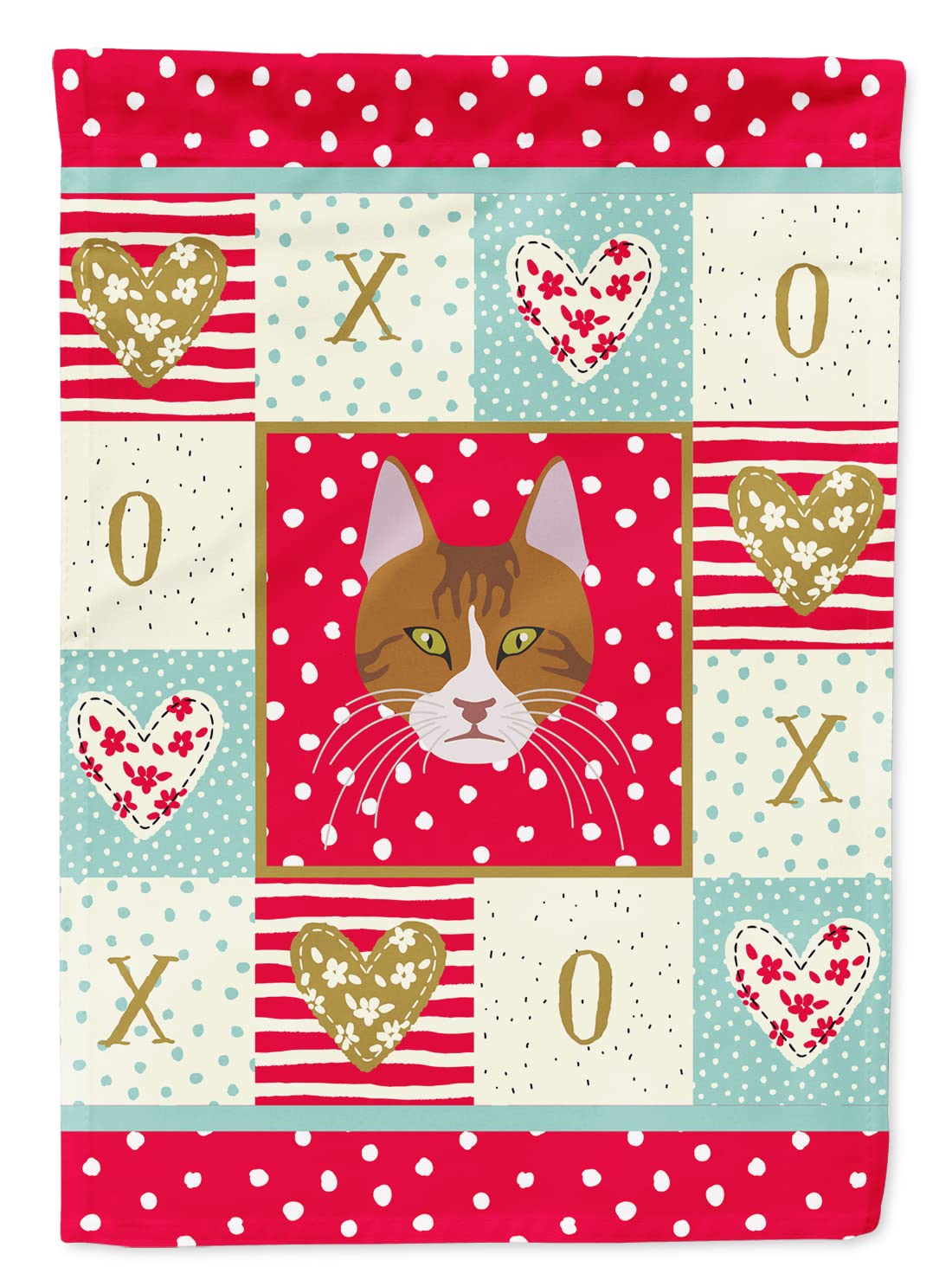 Drapeau amour des chats Égée grand canevas multicolore pour façade de maison