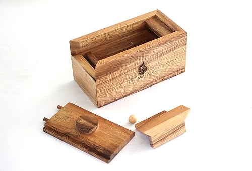 Miniatura 6 de Cofre del tesoro juego de caja de triple rompecabezas para adolescentes y niños dinero mágicobaratija pequeñatarjetero de regalo, compartimentos