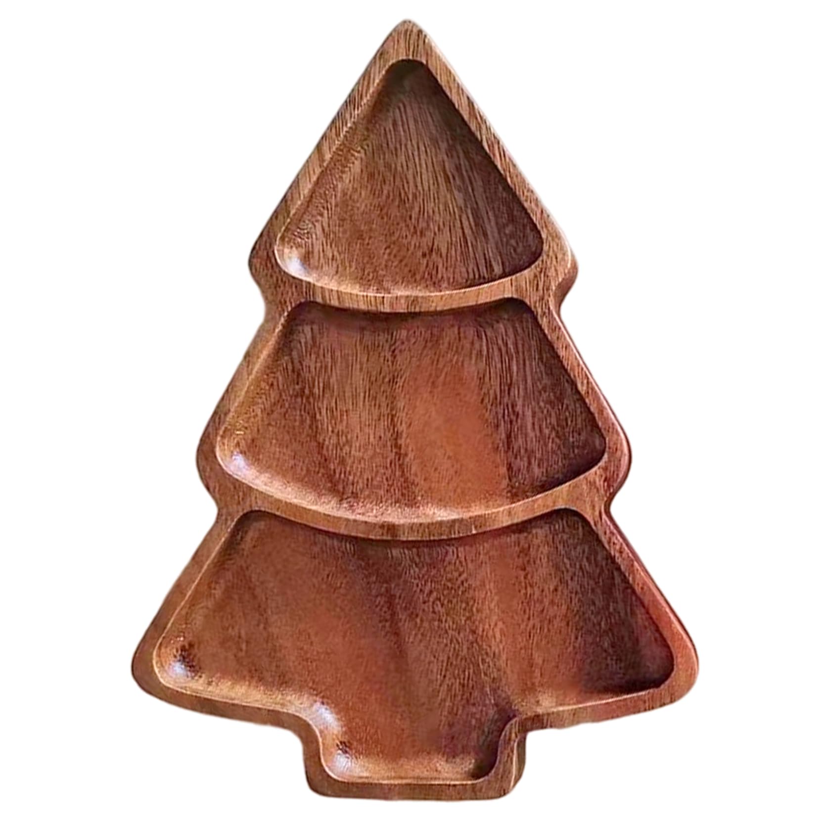 Plateau de service de Noël en bois noble, une planche de charcuterie durable
