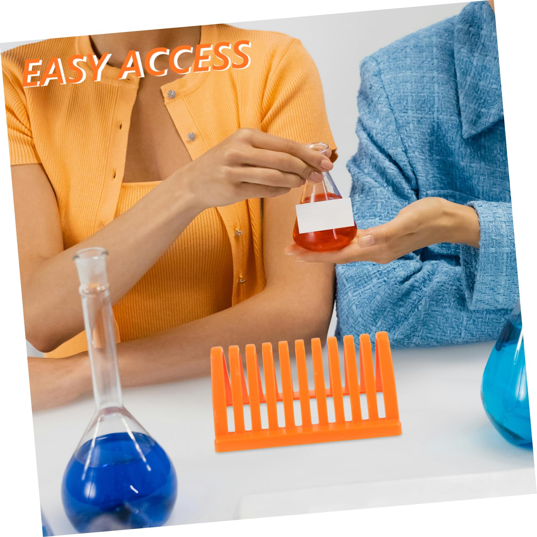 CIYODO 2Pcs Microscope Slide Storage Rack Reusable Staining Stand for Laboratory Use Compact Design for Research Experiments and School Settings