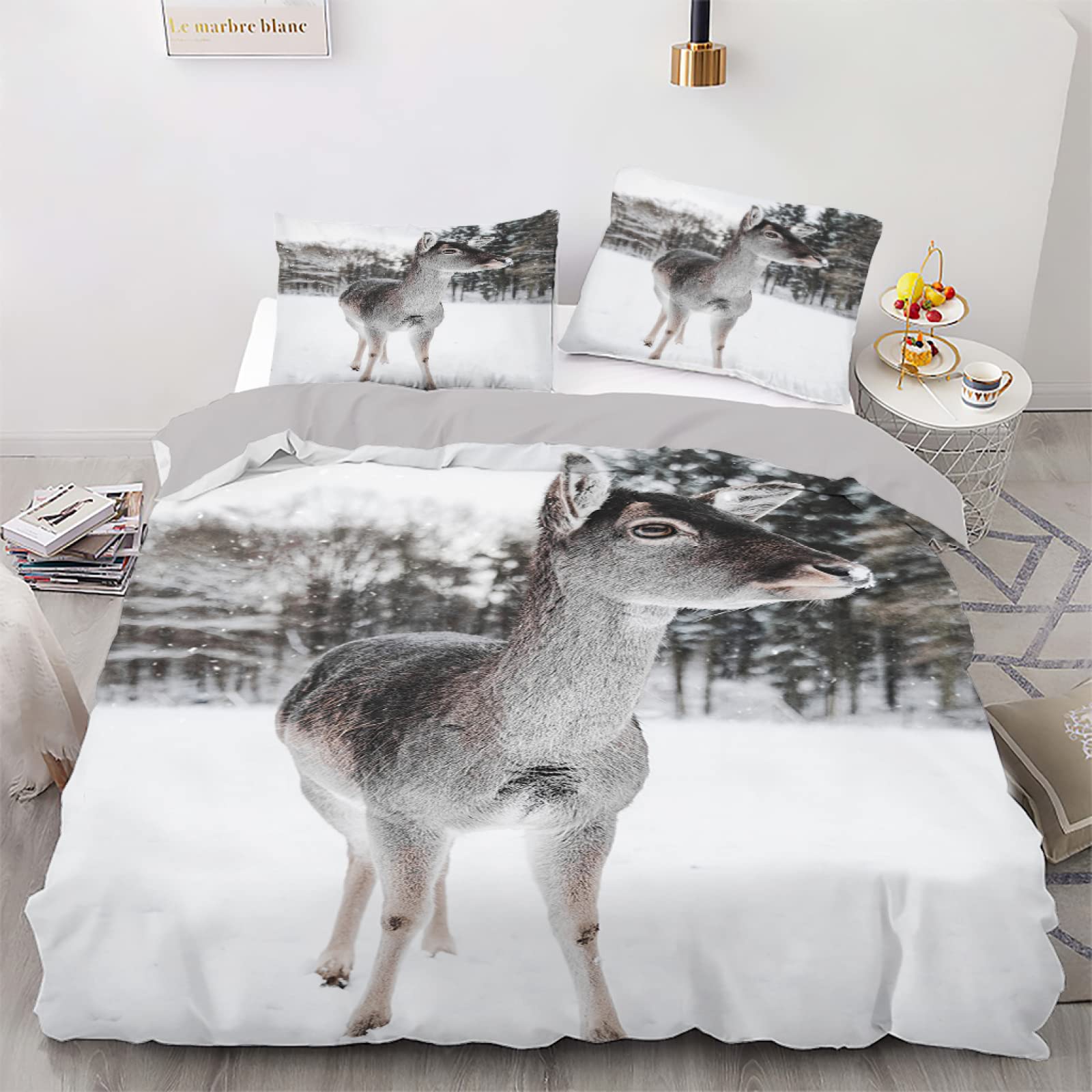 Housse de couette 200x200 entretien facile avec fermeture éclair pratique