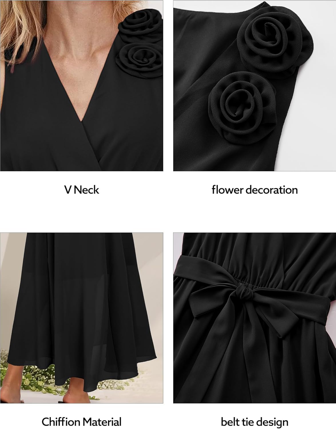 Newshows Womens 2025 Summer Wedding Guest Bridesmaid V Neck Sleeveless Long Formal Evening Party Maxi Dress - Image 6