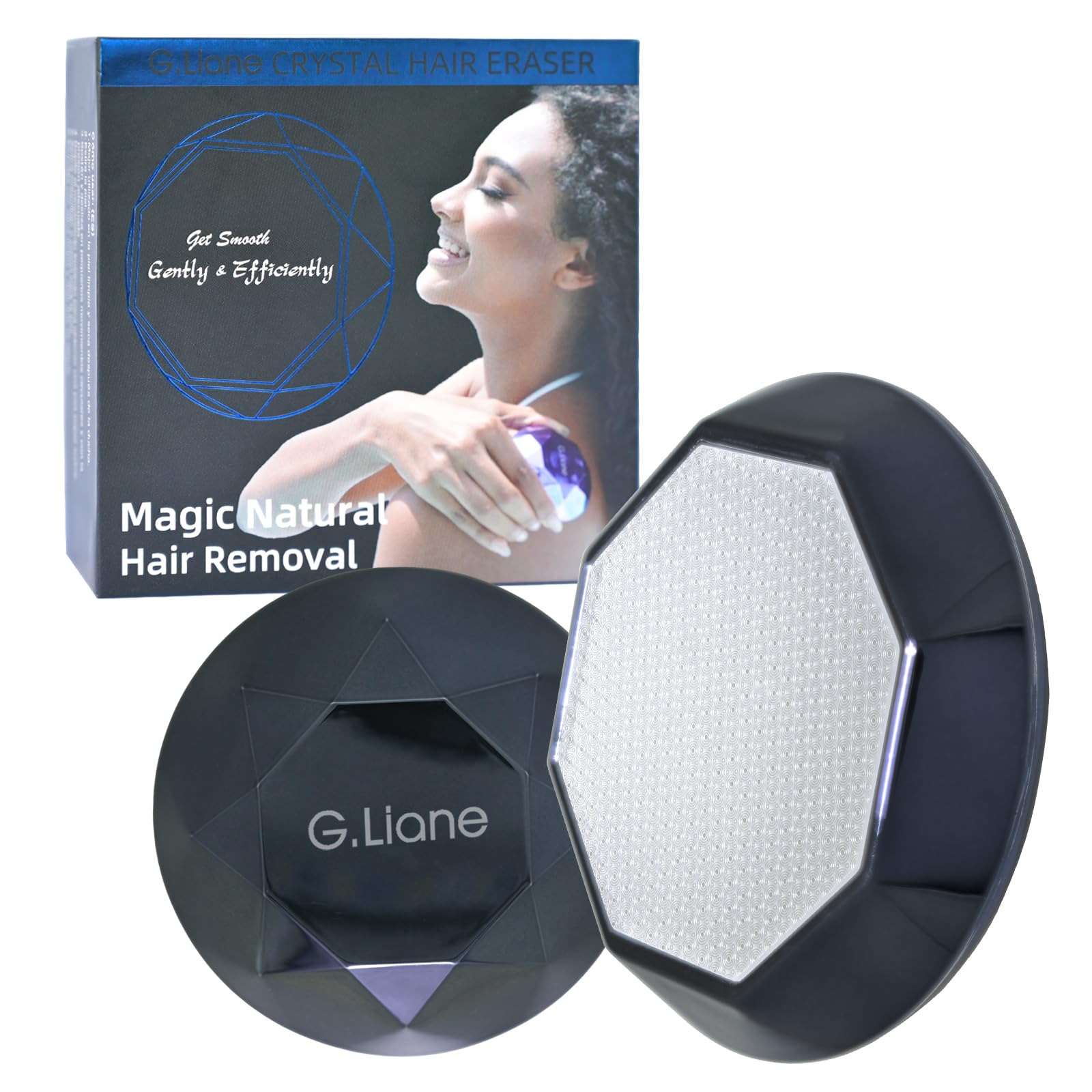 G.Liane Crystal Hair Eraser,Painless Nano Hair Remover Exfoliation,Gentle and Efficient Glass Hair Removal Device Without Waxing,Natural Epilator for