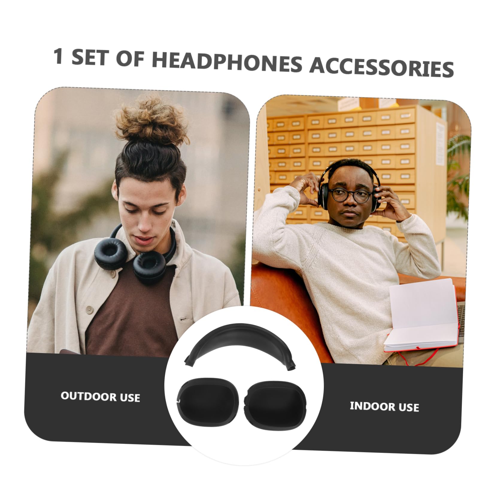 Angoily 5juegos Fundas para Auriculares TPU Compatible Protección Antirayaduras y Cómoda Almohadilla para Cabeza