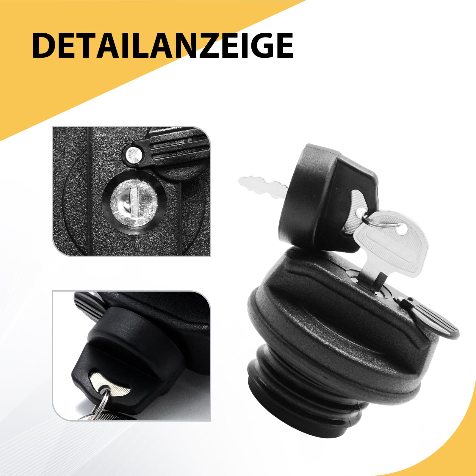 Hoypeyfiy 7020-010120 1 juego de tapas de combustible con cerradura de repuesto para CF-Moto CForce + 450 + EU4, EU5, repuesto para CF-Moto CForce + 520 + EU4, EU5